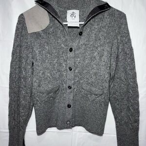 Brooks Brothers Charcoal Cable Knit Cardigan Men’s Small/ Women Medium